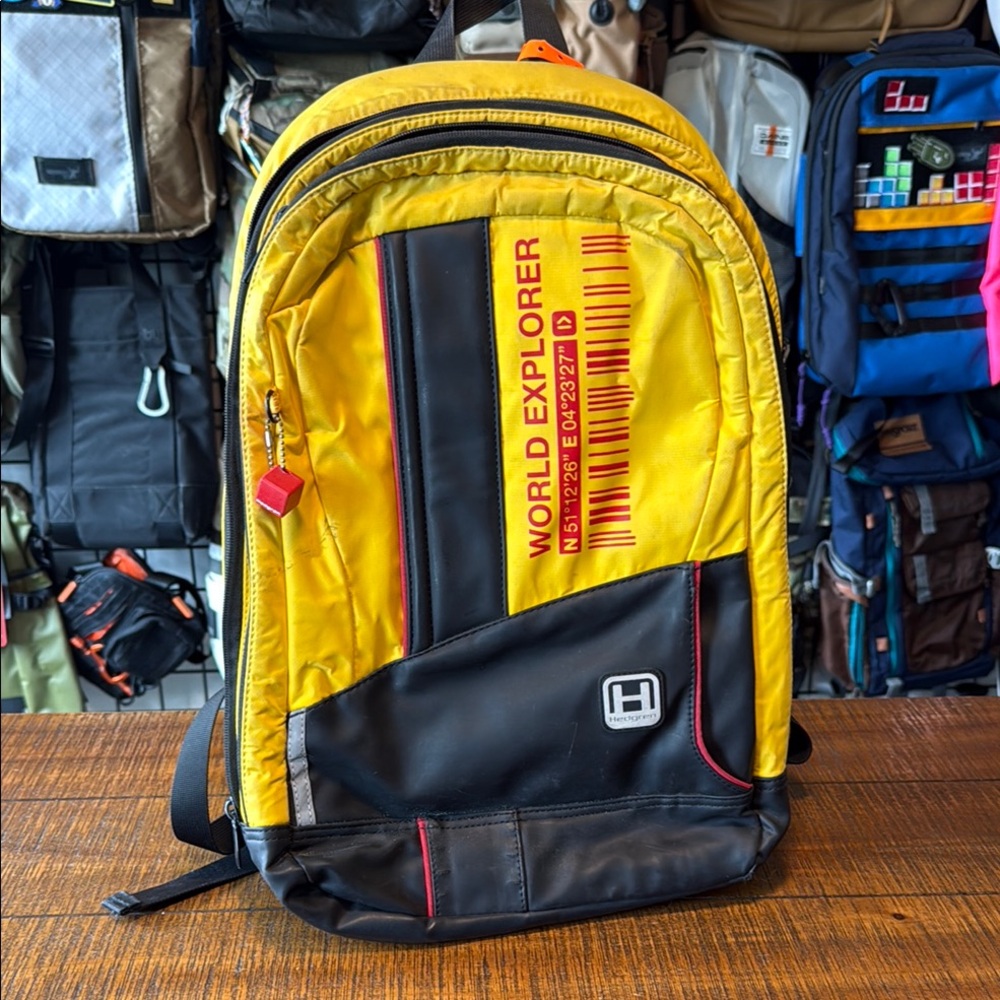 World Explorer Yellow and Black Backpack